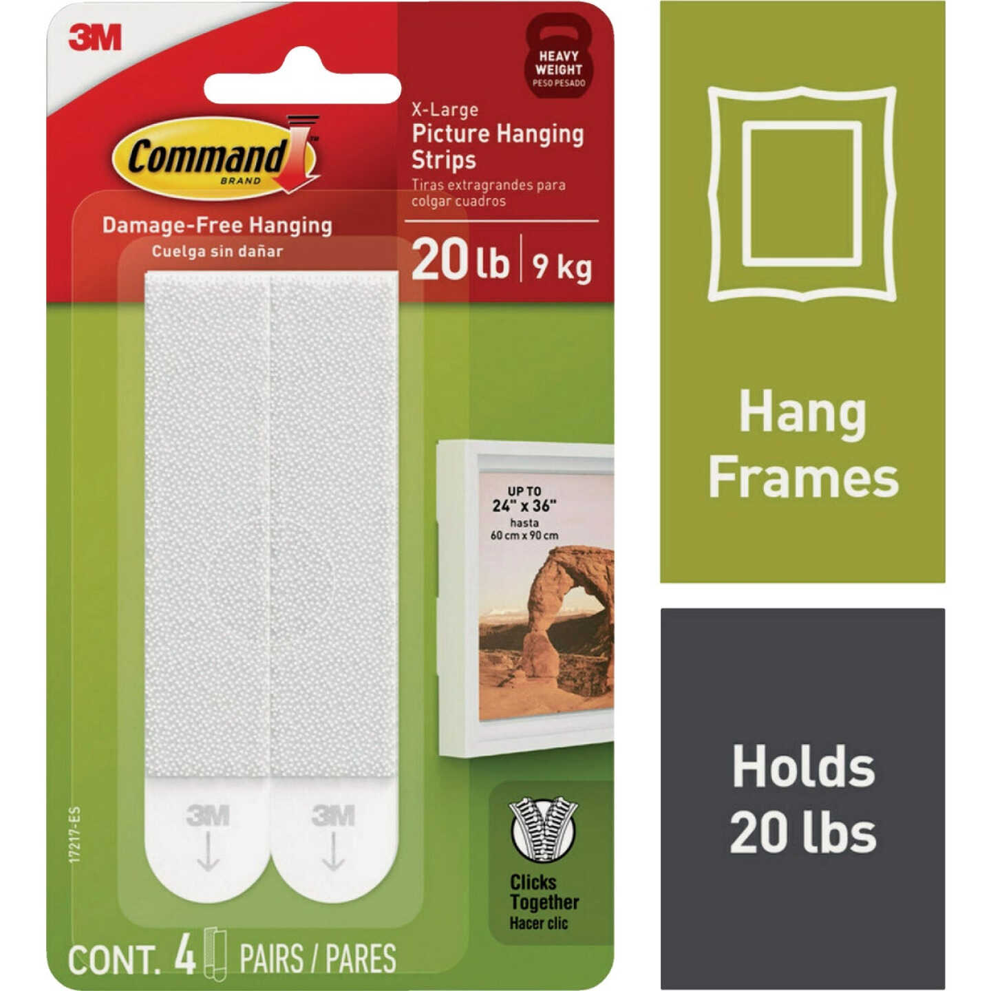 Command 20 Lb. Picture Hanging Strips, White, 4 Pairs - Town Hardware &  General Store