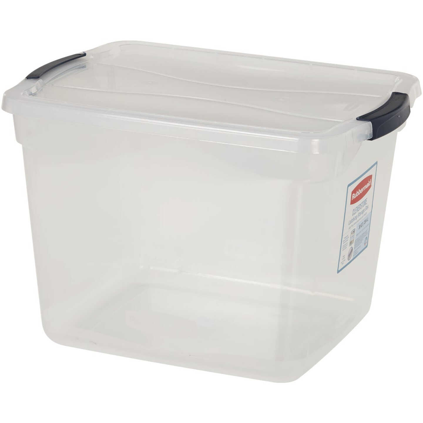 Sterilite 48 Quart Clear Storage Container Tote with Hinged Lid, (30 Pack)