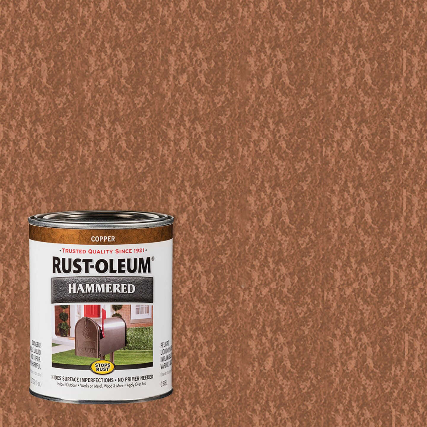 Rust-Oleum Stops Rust Hammered Paint, Copper, 1 Qt. - Town Hardware &  General Store
